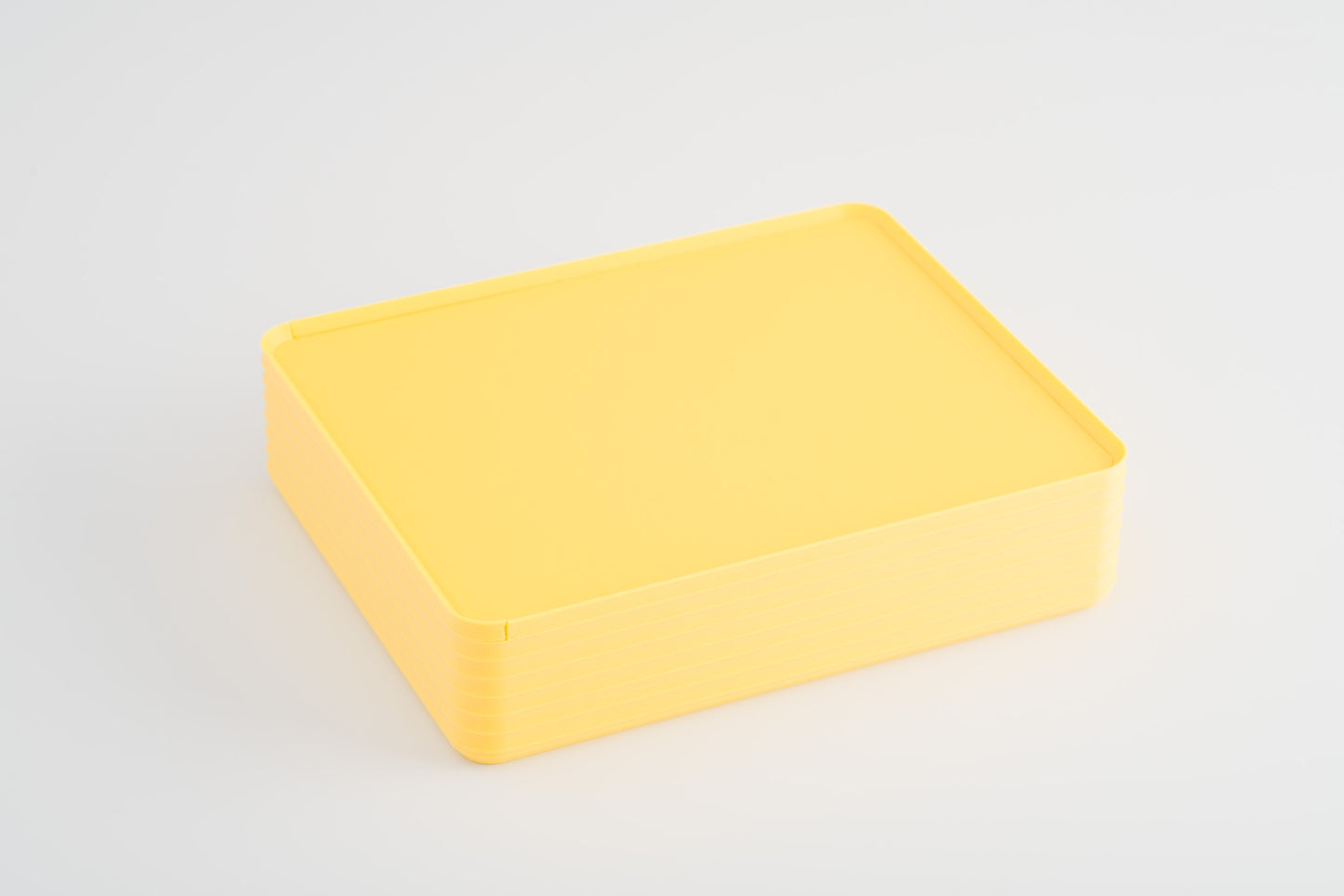 Z Co Projects Rib Series box double-wide matte lemon yellow displayed on a white background.