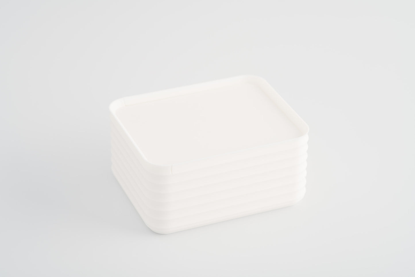 Z Co Projects Rib Series box small matte ivory white displayed on a white background.