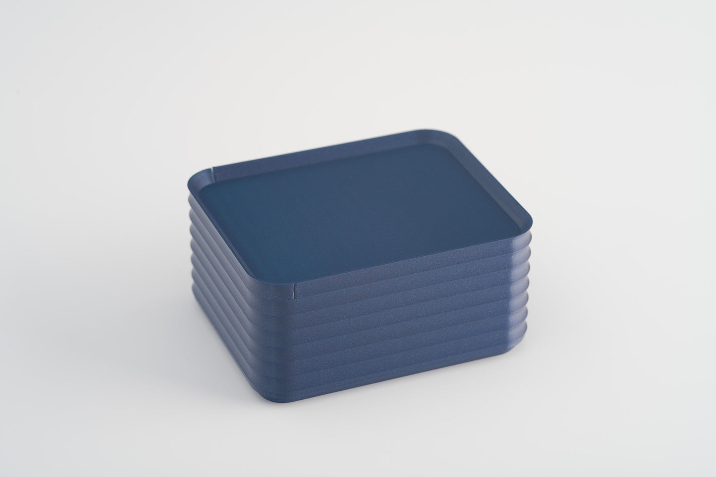 Z Co Projects Rib Series box small metallic deep blue displayed on a white background.