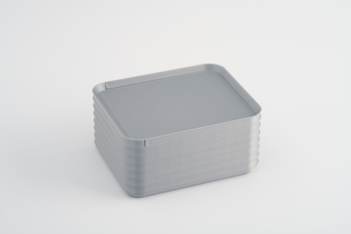 Z Co Projects Rib Series box small silver displayed on a white background.