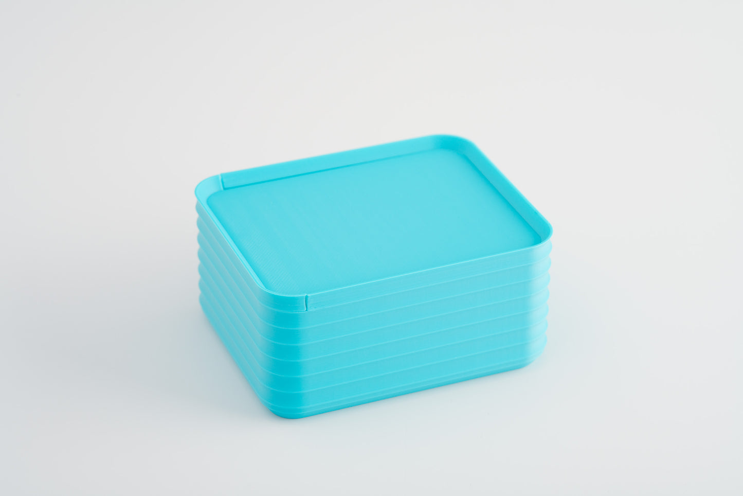 Z Co Projects Rib Series box small turquoise displayed on a white background.